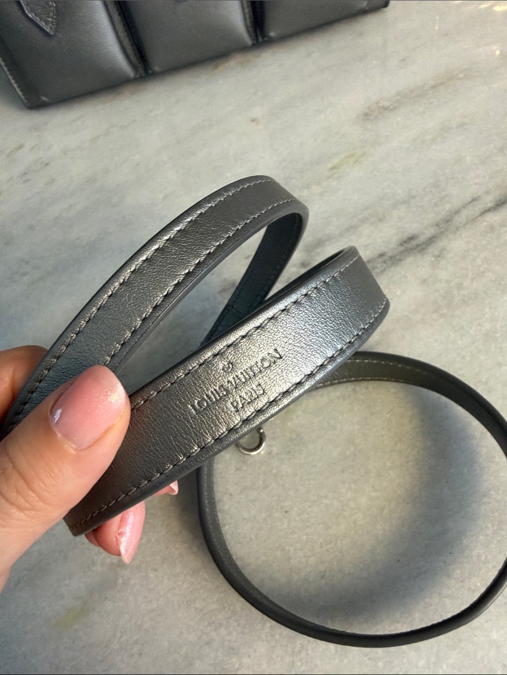 Louis Vuitton Metallic Gunmetal Gray Calf Leather City Steamer PM - Picture 4 of 16